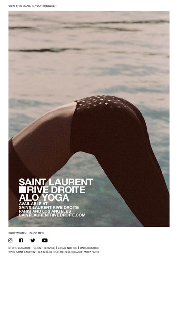 Rive Droite Alo Yoga SAINT LAURENT Email Archive