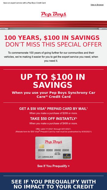 The Pep Boys Email Newsletters