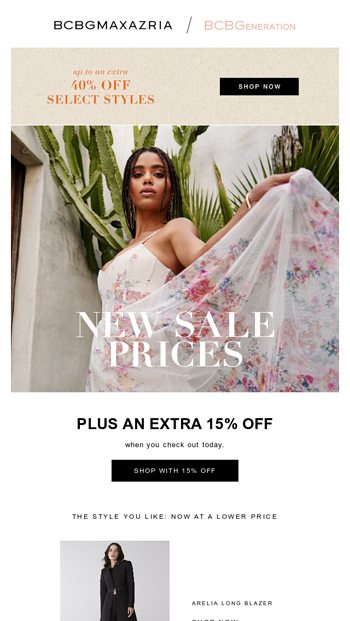 Shop your must haves now on sale BCBGMAXAZRIA Email Archive