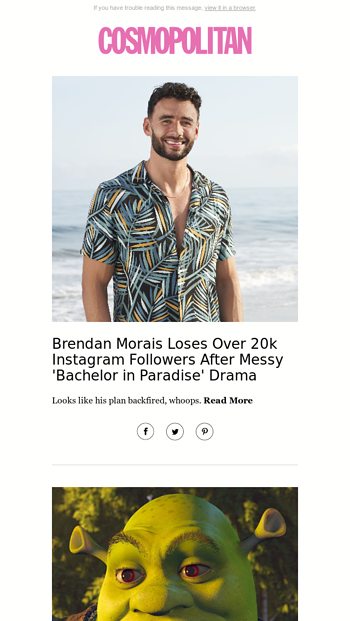 Brendan Morais Loses Over 20k Instagram Followers After Messy 'Bachelor in Paradise' Drama - Cosmopolitan Email Archive