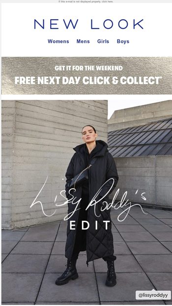 Free next day click deals and collect new look