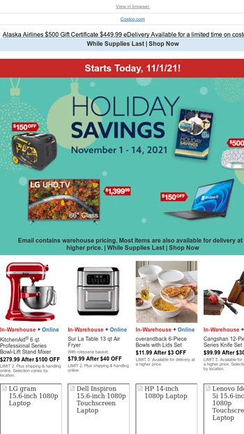 JUST ANNOUNCED: Costco Releases Early Holiday Deals Today! - Costco ...