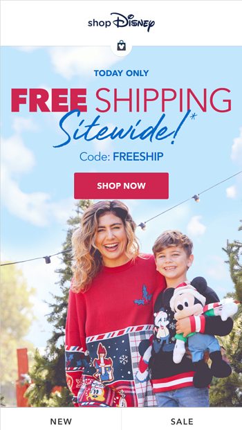 Disney Free Shipping Code Email