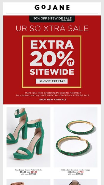 EXTRA 20 OFF Our Sitewide Sale