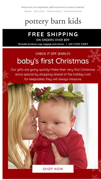 First Christmas With Baby? 🎄👶 - Pottery Barn Kids Email Archive