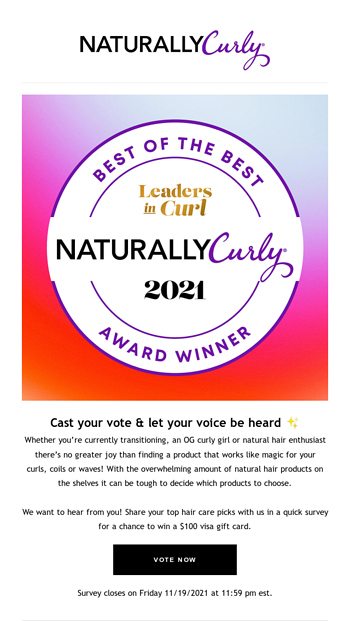 Hey curlfriend have you VOTED yet