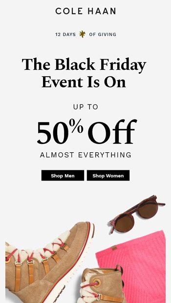 Cole haan black sales friday deals