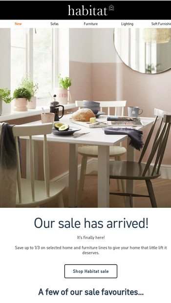 Our sale has landed