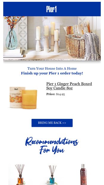 Come back and shop your cart