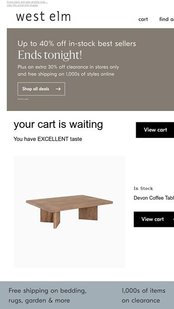 west elm devon coffee table