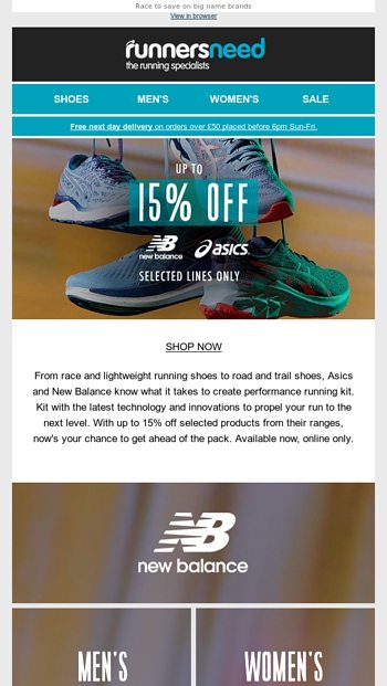 new balance sign up 15 off