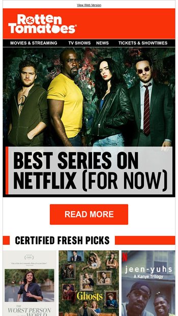 Best Shows on Netflix According to Rotten Tomatoes