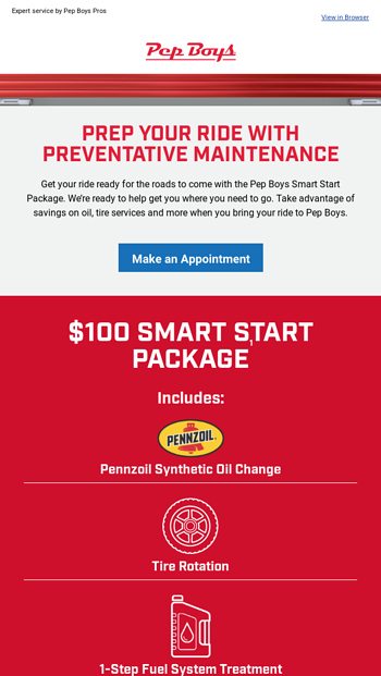 The Pep Boys Email Newsletters