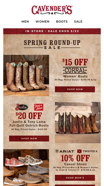 Cavenders womens hotsell boots sale