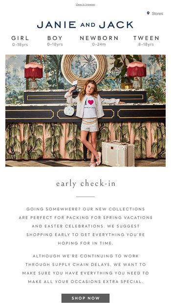 Checking in spring shipping update