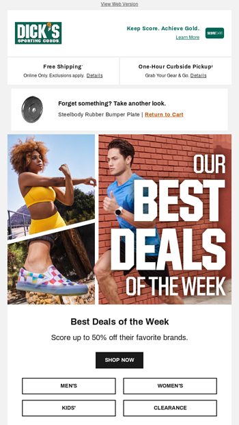 Youre One Click Away From Our Best Deals Of The Week Dicks Sporting Goods Email Archive 