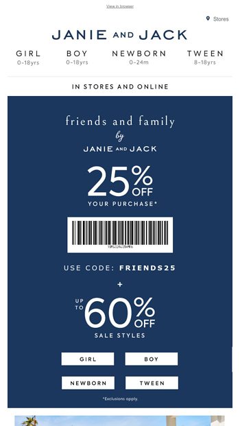 Mustsee sale up to 60 off  our Friends amp Family event