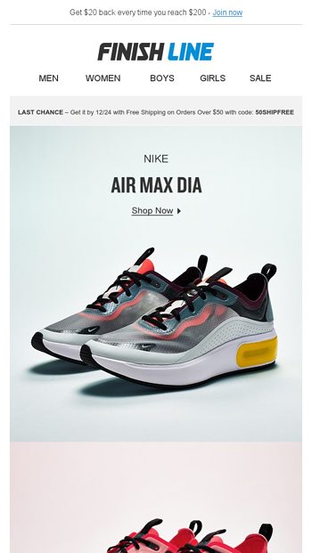 air max on sale at finish line