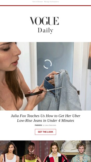 Julia Fox Teaches Us How to Get Her Uber Low-Rise Jeans in Under 4