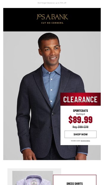 Shop Men's Clearance Dress Shirts