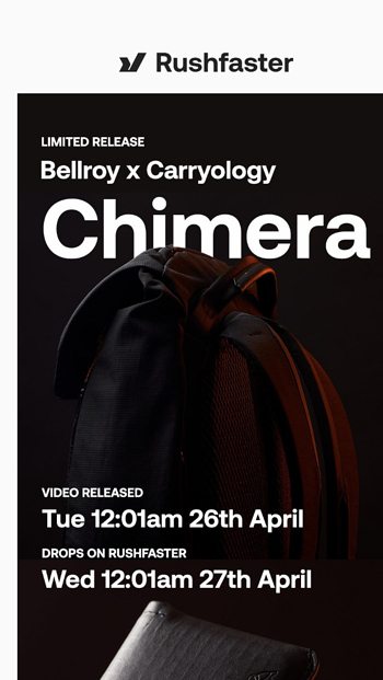 Bellroy x Carryology Chimera Drops in 1 Hour (12am) - Rushfaster