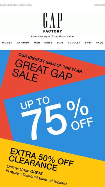 gap online clearance