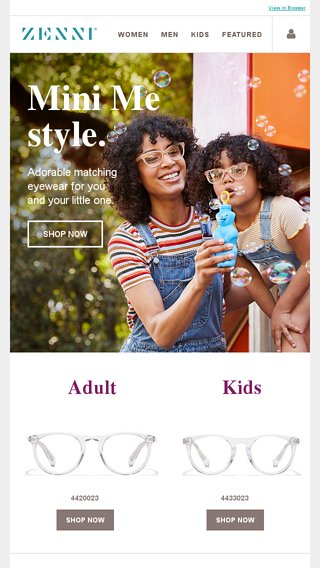 Adorable Matching Glasses For Parents And Kids Zenni Optical Email Archive