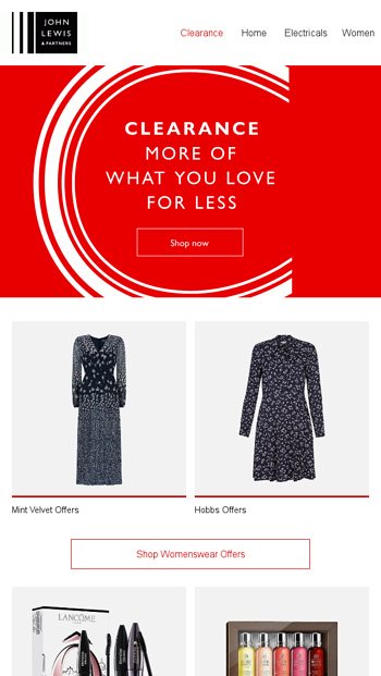 Clearance now on Save on renowned brands including Mint Velvet and Hobbs