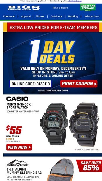 Big 5 cheap sporting goods watches