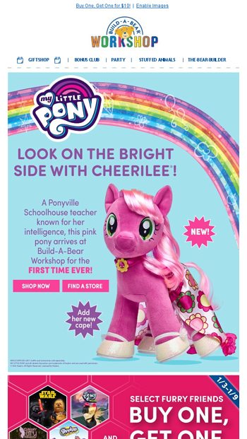 my little pony build a bear list