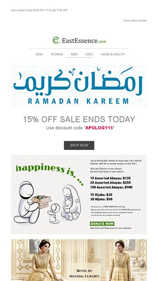 15 OFF Sale ends today