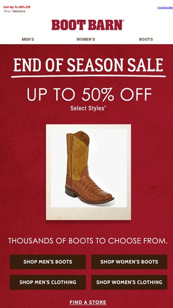 New Markdowns Added Thousands Of Boots On Sale Boot Barn Email