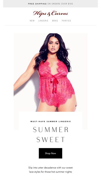 Must-Have Summer Lingerie - Hips & Curves Email Archive