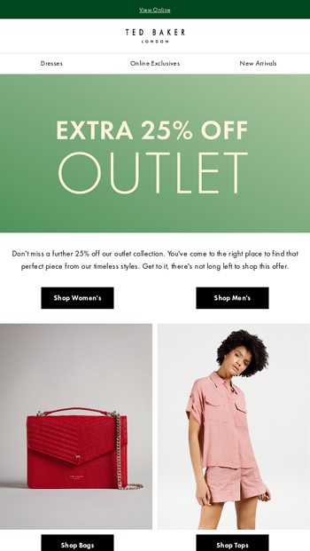 Ted Baker London Email Newsletters
