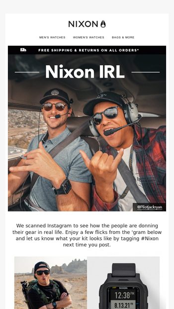 Straight from the gram Nixon gear spotted in the wild