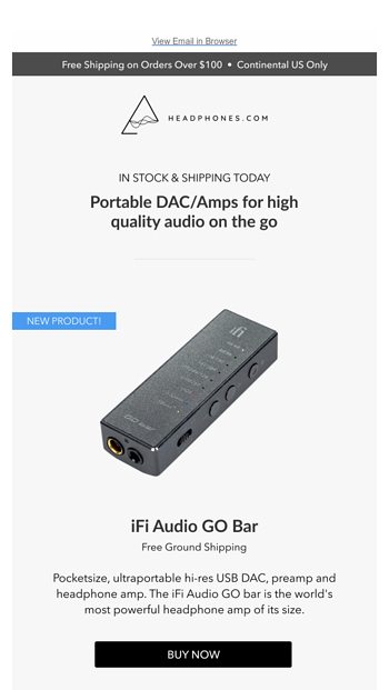 Now Shipping  New GO Bar from iFi Audio and more from AudioQuest and Violectric