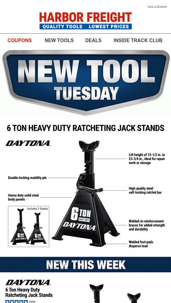 NEW PRODUCT ALERT - Harbor Freight Tools Email Archive