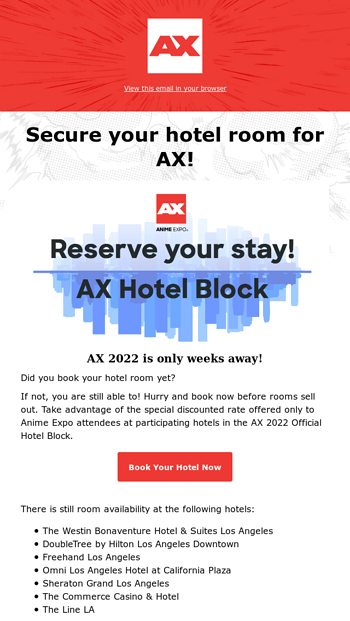 AX 2023 Hotel Block information is now available on our website Set the  alarm for January 24 at 1 PM PT for AX2023 The AX Adventure  Instagram