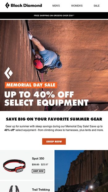 Memorial Day Savings Means up to 40 Off
