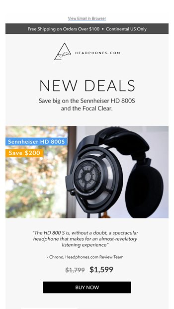 Save 200 on the Sennheiser HD 800S plus a new deal for the Focal Clear
