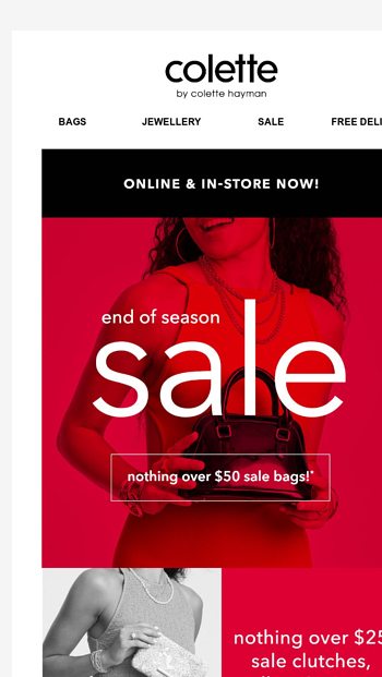 End of Season Sale STARTS NOW