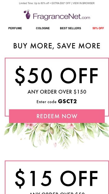 $50* OFF for you - FragranceNet.com Email Archive