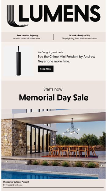 memorial day sale lighting