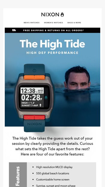 This watch is PACKED with surf features
