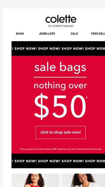 SALE  Nothing over 50 Bags
