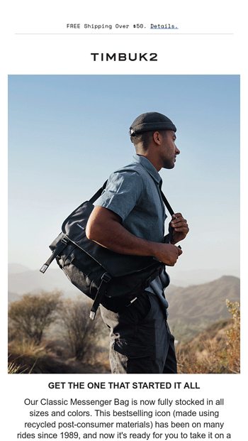 Timbuk2 Email Newsletters