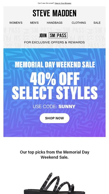 Steve madden memorial deals day sale