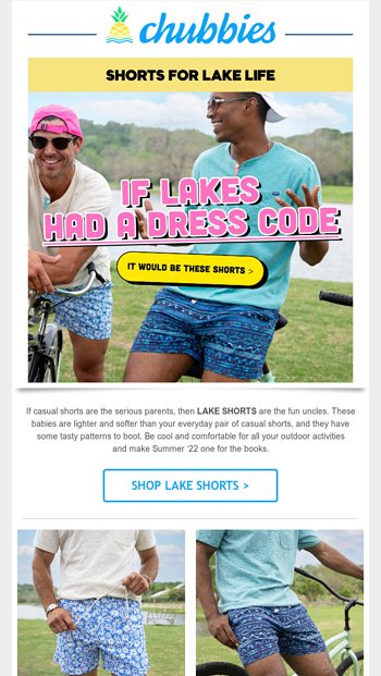 Shorts email clearance