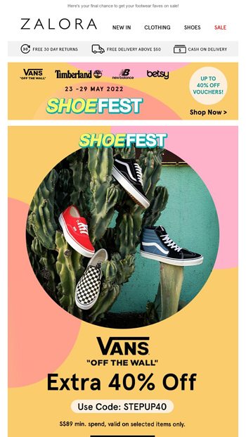 Vans shop shoes zalora