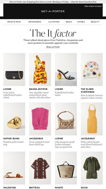 NET-A-PORTER Email Newsletters